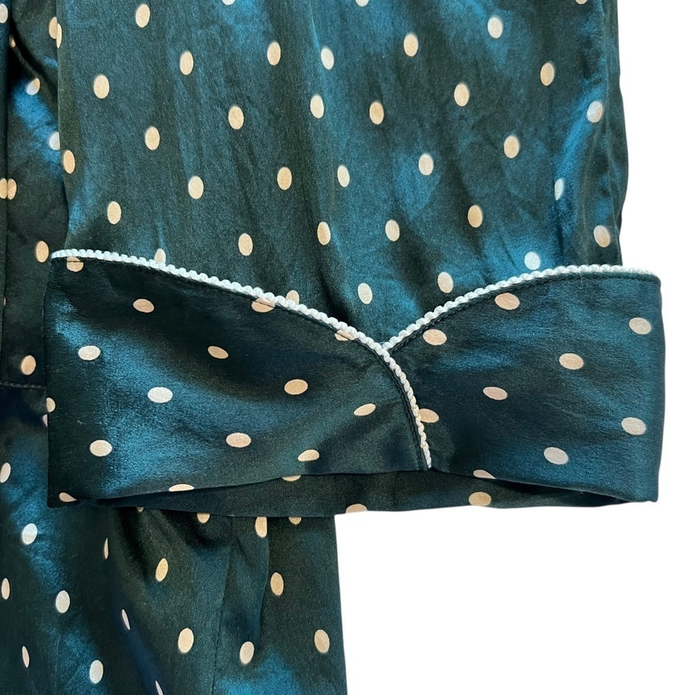 NK IMODE Luxurious Silk Polka Dot Robe Size Medium - Picture 4 of 10